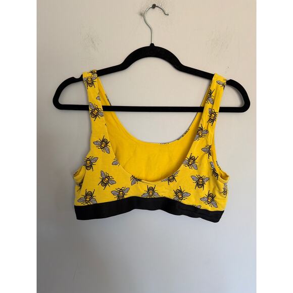 MeUndies XL Yellow Bumblebee Bralette Good Cond MicroModal Comfy - Picture 3 of 5